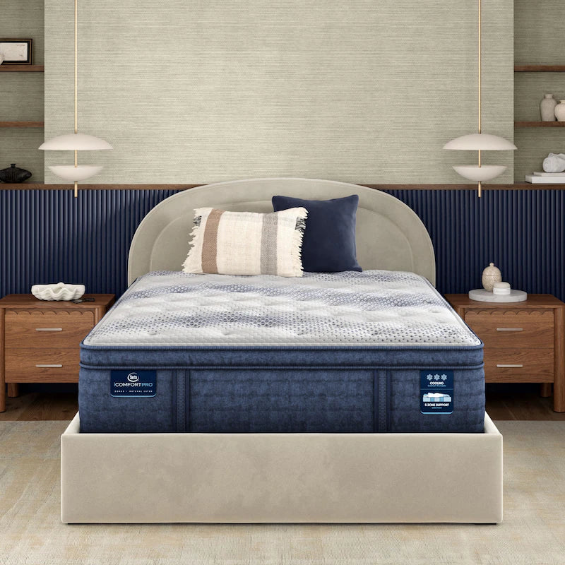Serta iComfortPro Buckingham 16" Latex Foam Plush Pillow Top Mattress