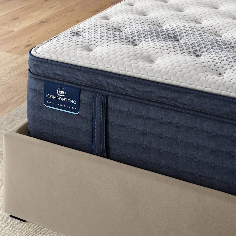 Serta iComfortPro Buckingham 16" Latex Foam Plush Pillow Top Mattress